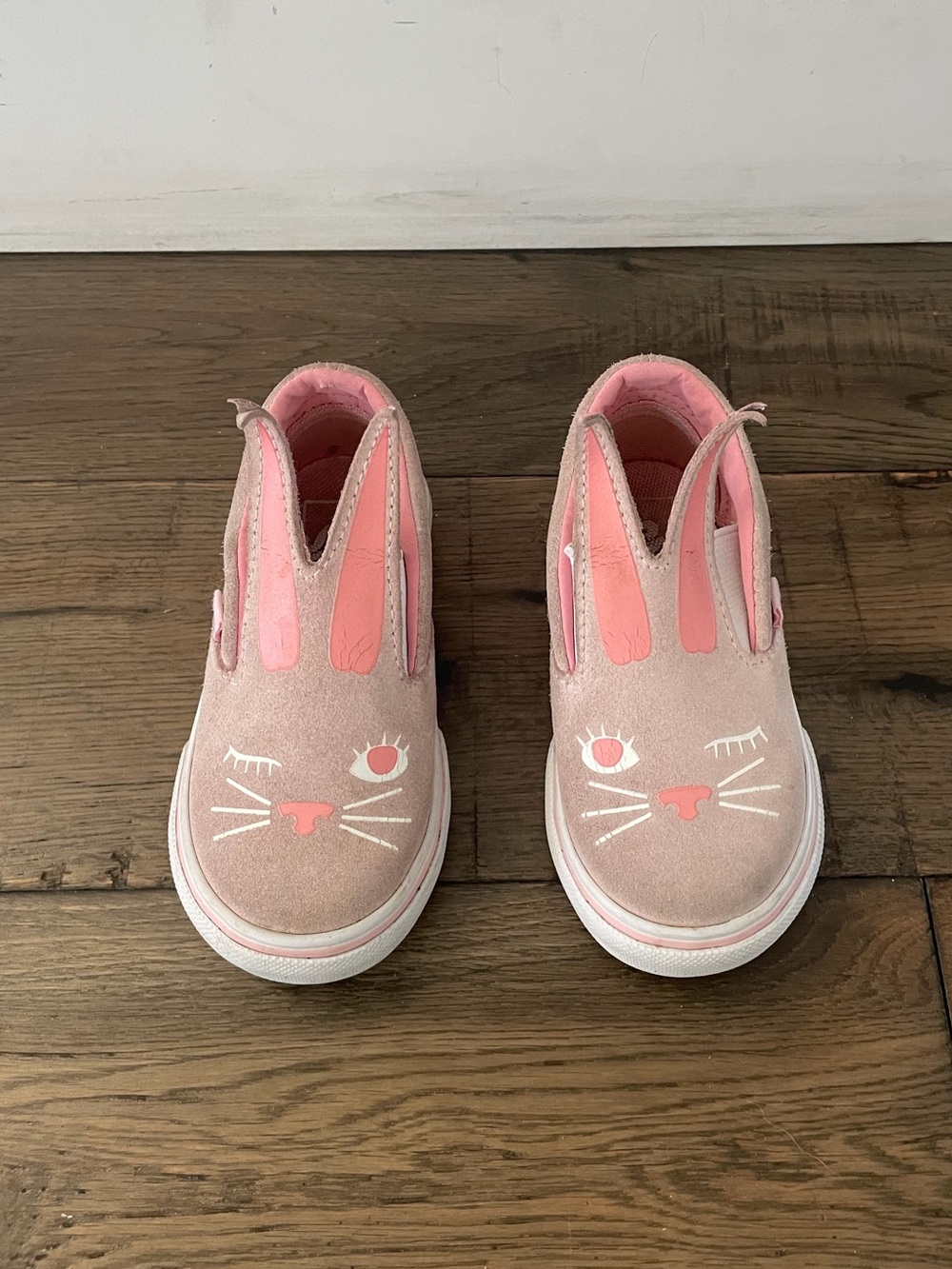 Toddler Vans Pink Bunny Slip-On Shoes size 6